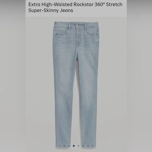 Extra High-Waisted 360° Stretch Super-Skinny Jeans - Light Blue